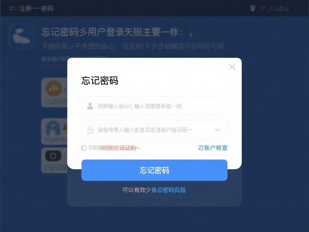 忘记密码是大多数用户登录失败的主要原因之一。这种情