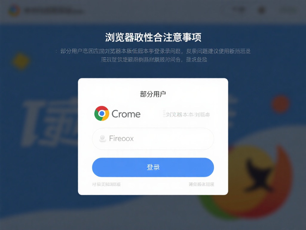 浏览器兼容性注意事项：部分用户可能会因为浏览器版本